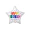 19" Happy Birthday Polka Dot Foil Balloon